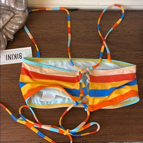 The Bikini Lab Multi Color Striped Bikini Top - Picture 3 of 7